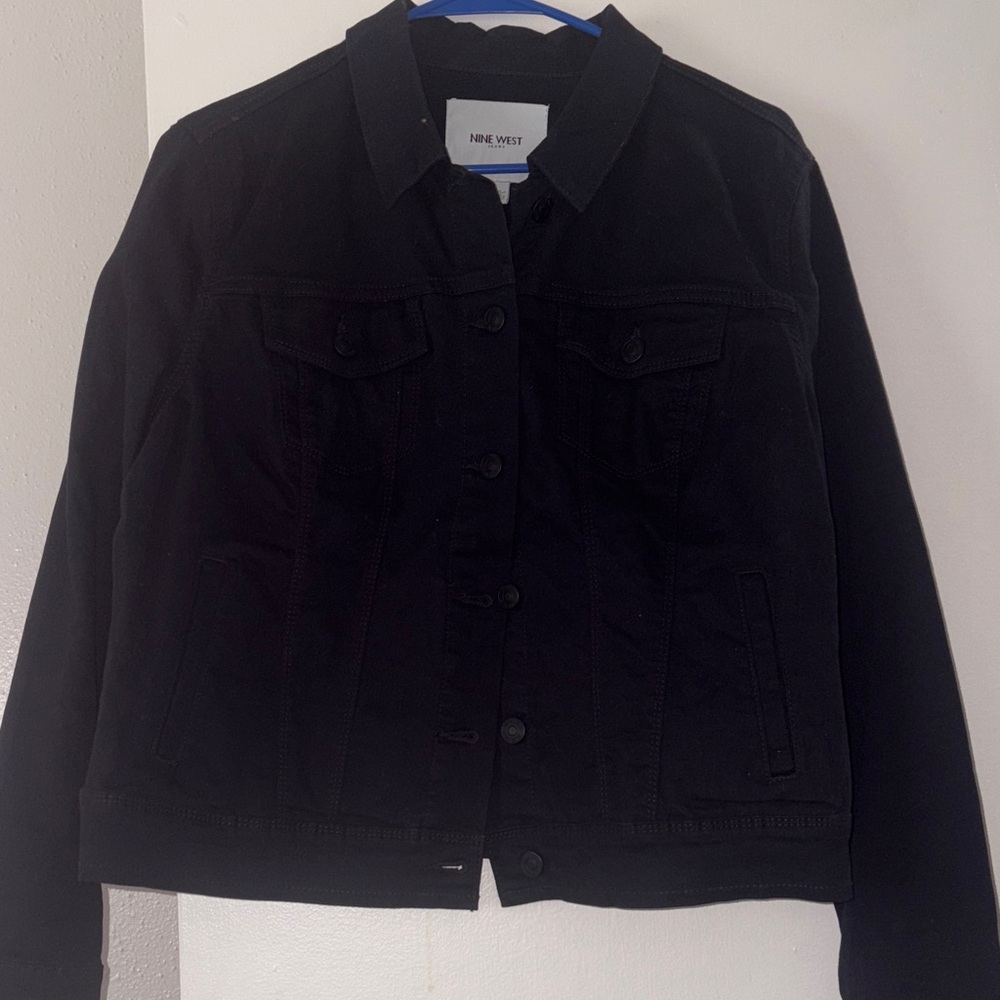 Nine West Black Button-Up Jacket